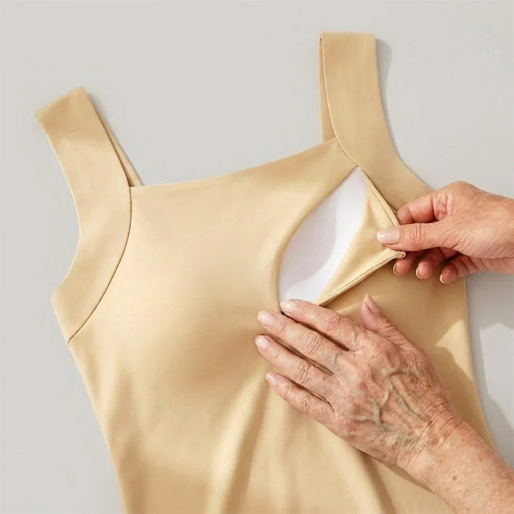 Magic Seamless Built-In Bra Cami with Fixed Pads