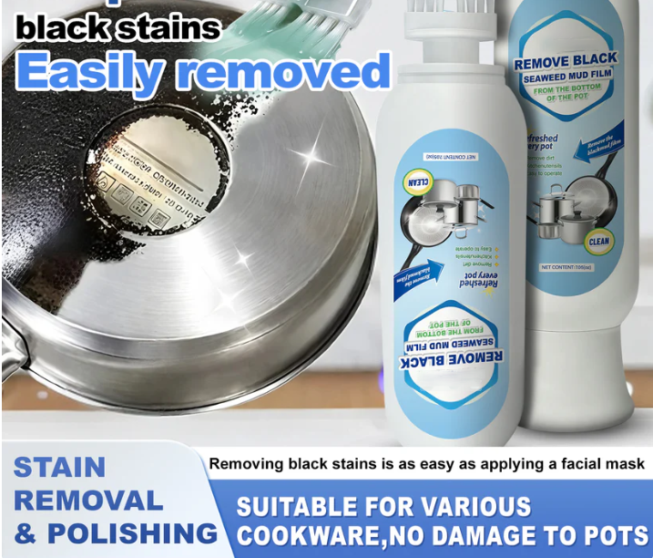 Bottom pot stain cleaner