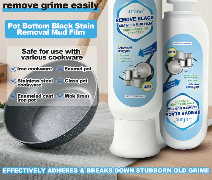 Bottom pot stain cleaner