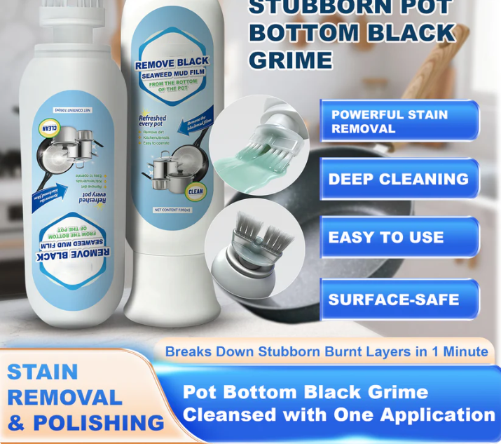 Bottom pot stain cleaner