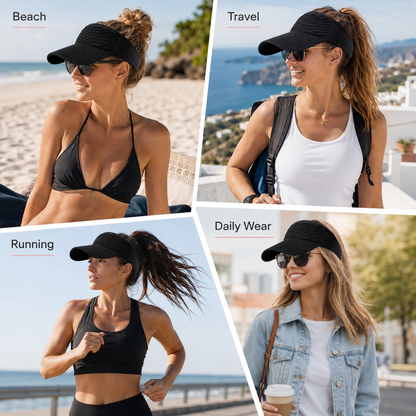 🔥Last Day Buy 1 Get 1 Free 🔥Women's High Ponytail Sun Visor Hat for Sun Protection