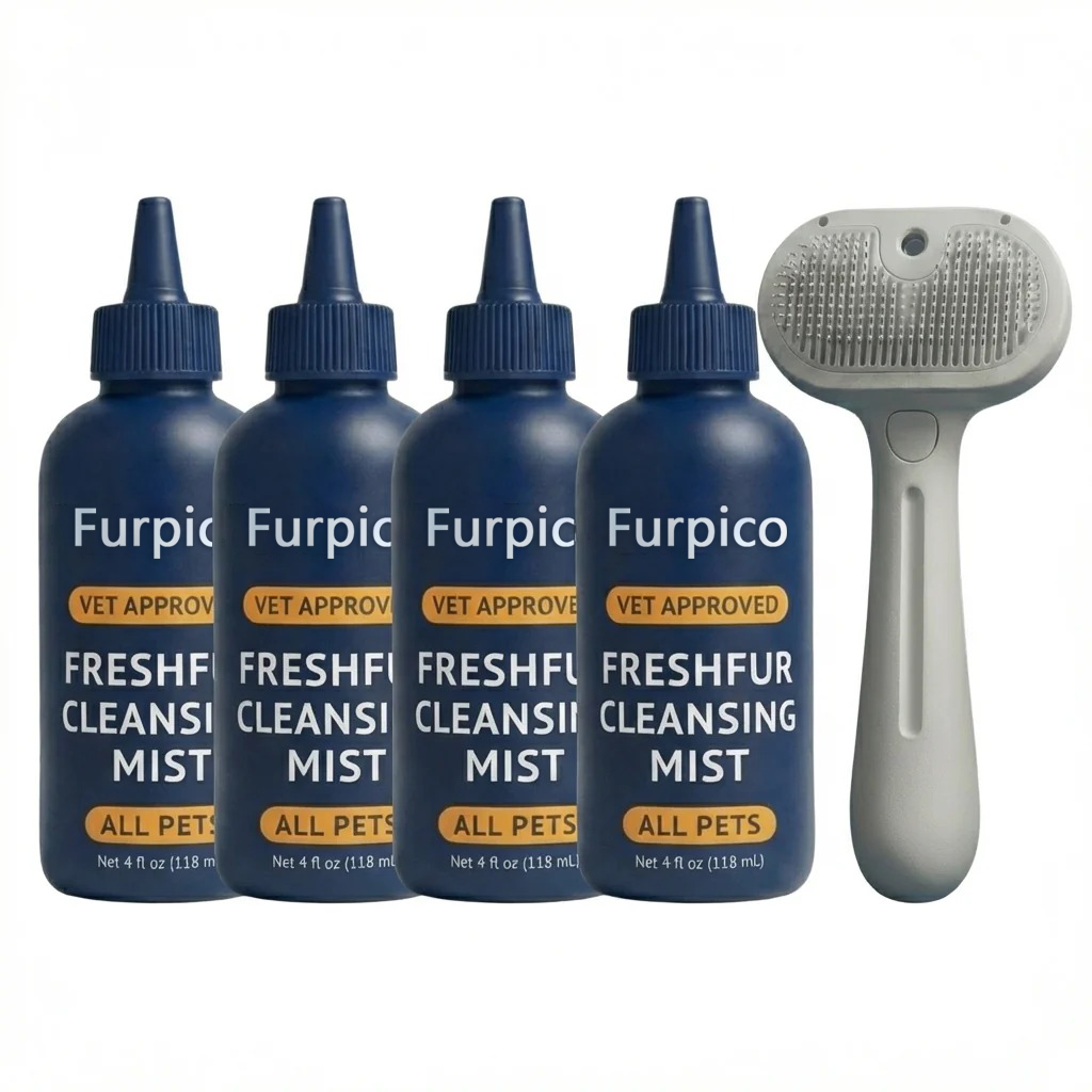 1 Grooming Brush +4 Bottles Care Solution