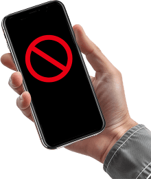 Unwanted contactless scan blocked illustration