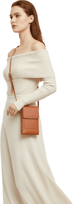 Phone wallet worn with an adjustable strap
