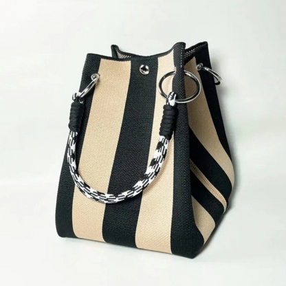 ⏳Limited-time Special Price: 50% Off!!⏰Striped Knit Bucket Handbag👜
