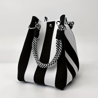 ⏳Limited-time Special Price: 50% Off!!⏰Striped Knit Bucket Handbag👜