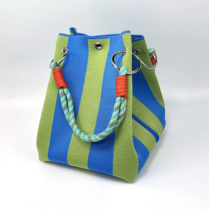 ⏳Limited-time Special Price: 50% Off!!⏰Striped Knit Bucket Handbag👜