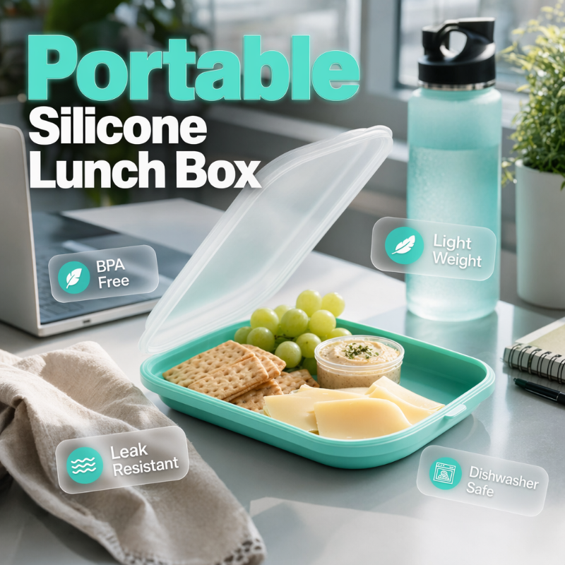 🔥Last Day Buy 1 Get 1 Free🔥 Portable Food Grade Silicone Lunch Box ✨BPA-free, leak-proof, foldable – perfect for work, travel & picnics. 🔥💪