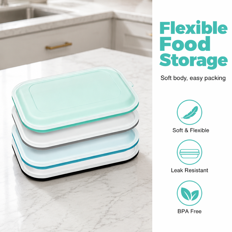 🔥Last Day Buy 1 Get 1 Free🔥 Portable Food Grade Silicone Lunch Box ✨BPA-free, leak-proof, foldable – perfect for work, travel & picnics. 🔥💪