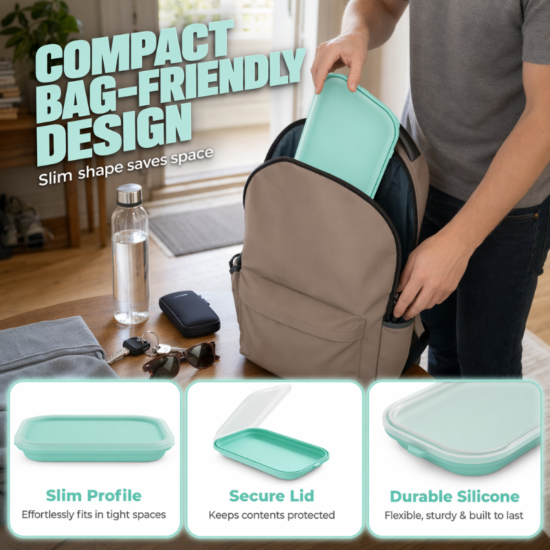 🔥Last Day Buy 1 Get 1 Free🔥 Portable Food Grade Silicone Lunch Box ✨BPA-free, leak-proof, foldable – perfect for work, travel & picnics. 🔥💪